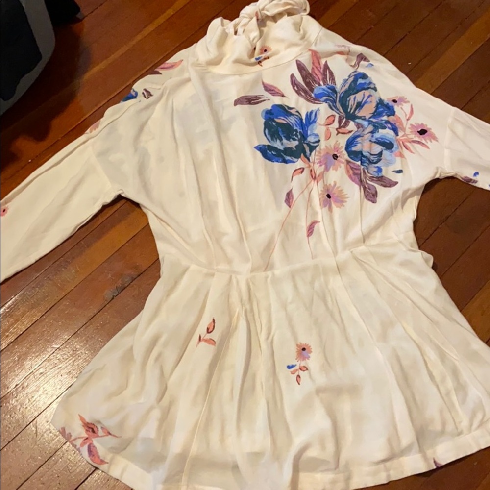 FREE PEOPLE VANILLA FLORAL DRESS